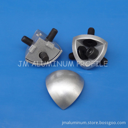 3 Way Corner Bracket, Zn-Alloy, with Screws